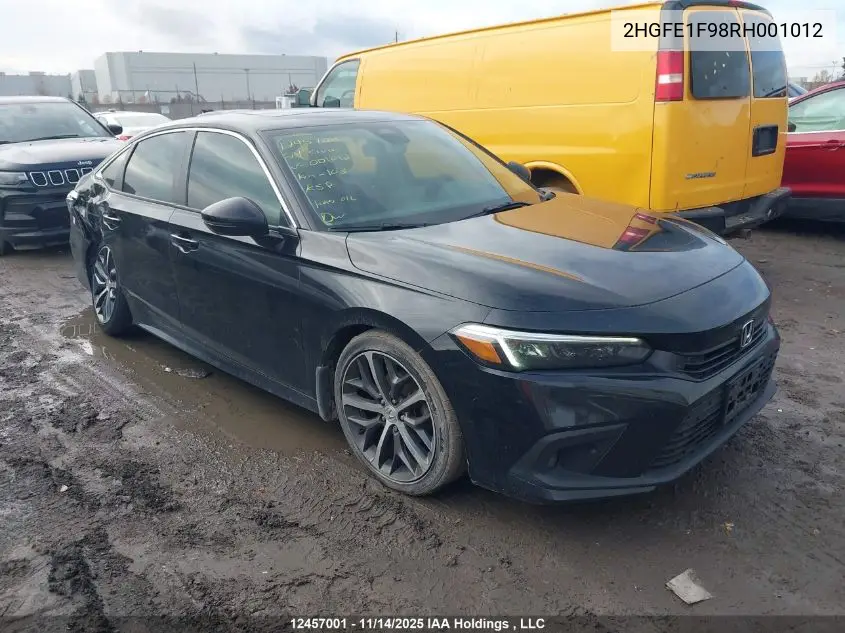 2HGFE1F98RH001012 2024 Honda Civic Touring