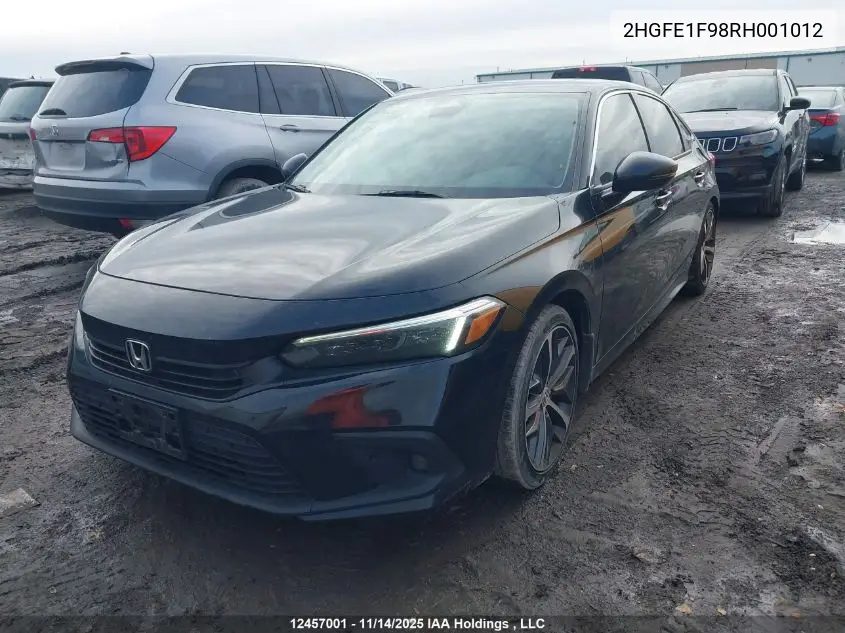 2HGFE1F98RH001012 2024 Honda Civic Touring