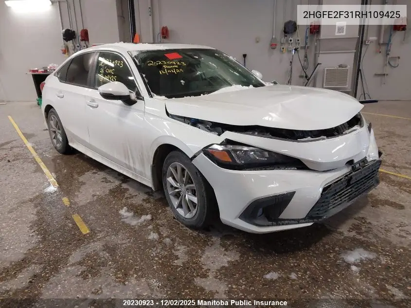 2HGFE2F31RH109425 2024 Honda Civic Ex