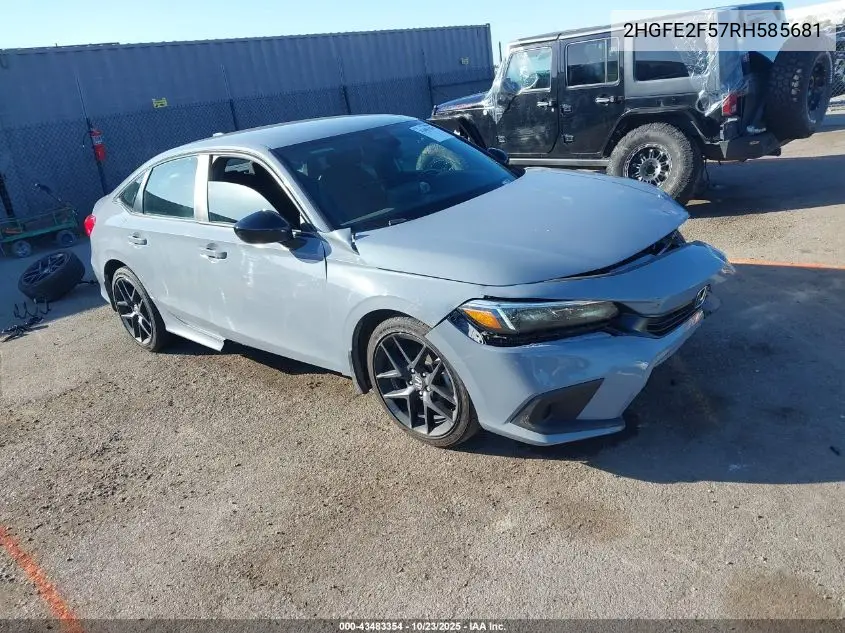 2HGFE2F57RH585681 2024 Honda Civic Sport