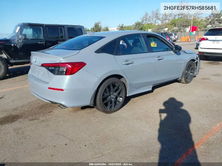 2HGFE2F57RH585681 2024 Honda Civic Sport