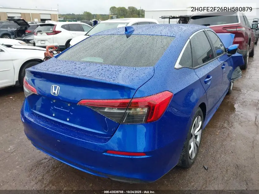 2HGFE2F26RH580879 2024 Honda Civic Lx