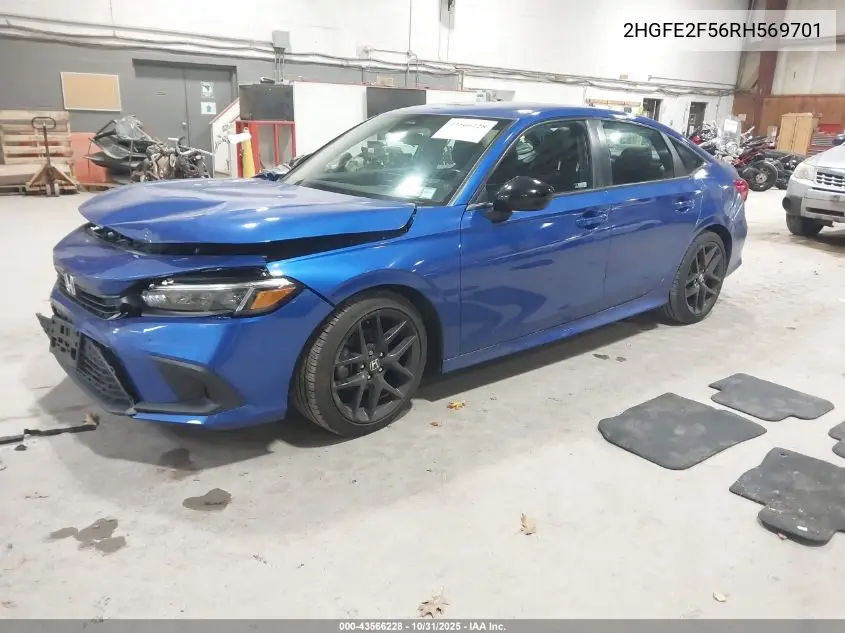 2HGFE2F56RH569701 2024 Honda Civic Sport