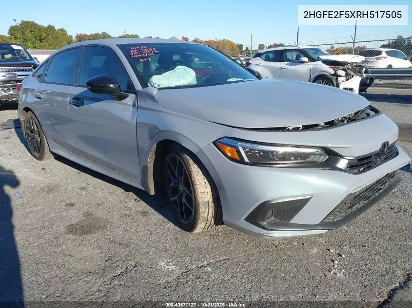 2HGFE2F5XRH517505 2024 Honda Civic Sport