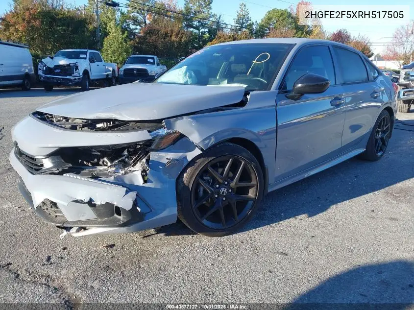 2HGFE2F5XRH517505 2024 Honda Civic Sport