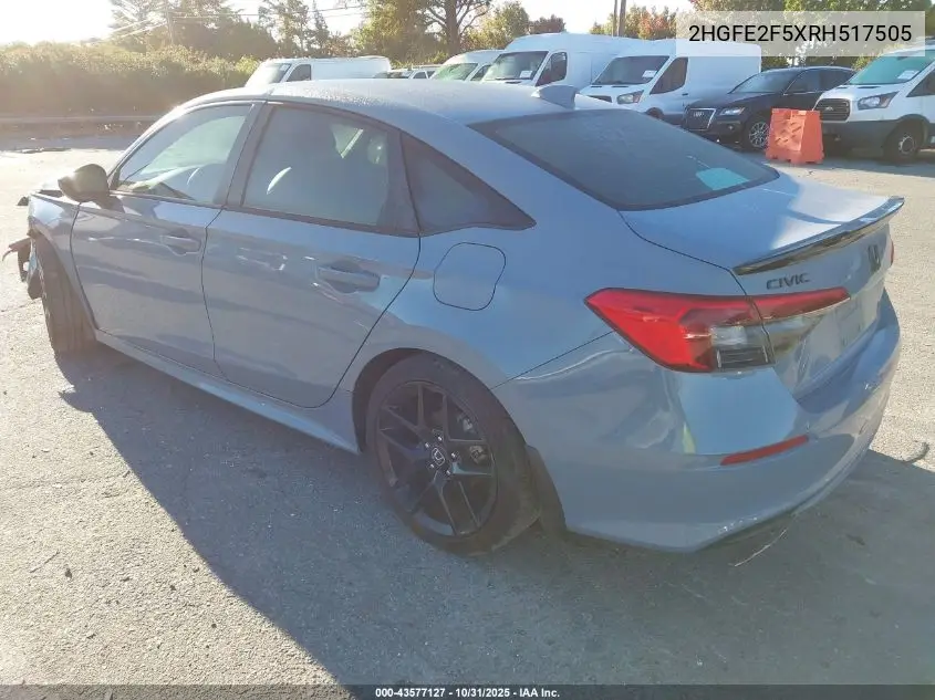 2HGFE2F5XRH517505 2024 Honda Civic Sport