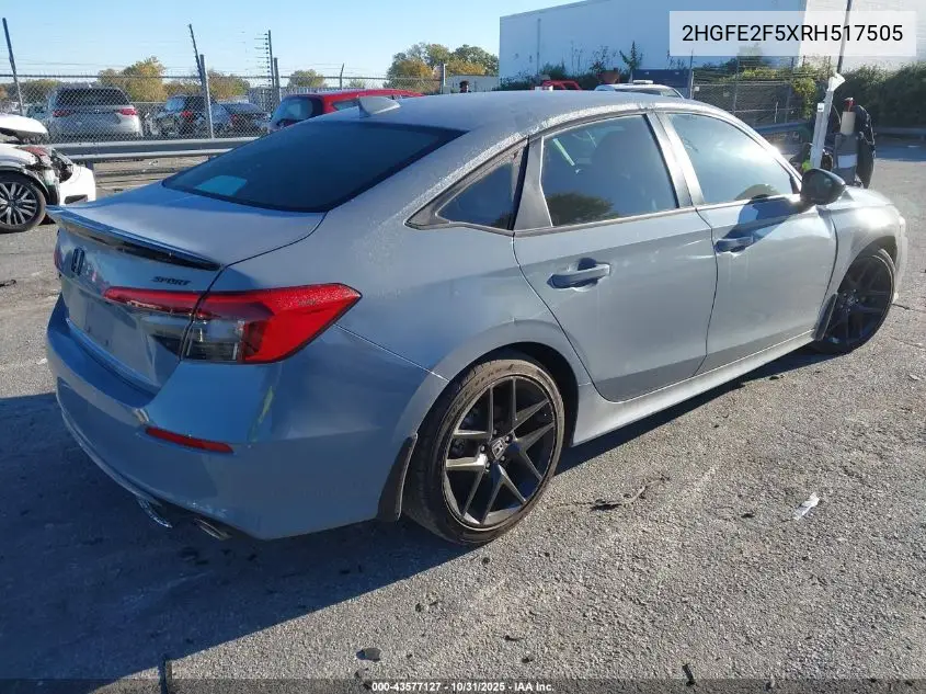 2HGFE2F5XRH517505 2024 Honda Civic Sport