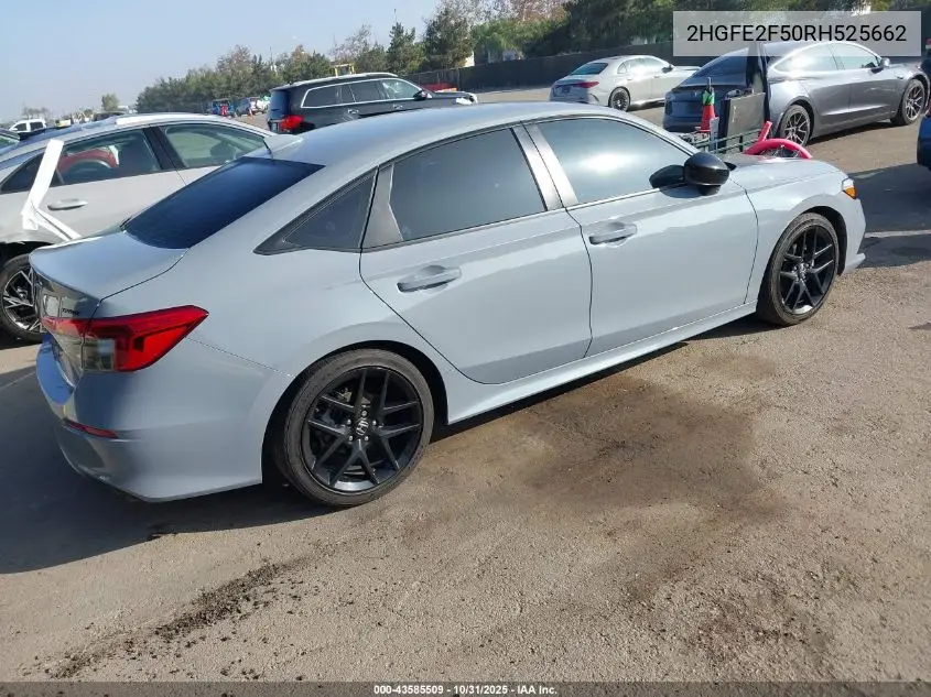 2HGFE2F50RH525662 2024 Honda Civic Sport