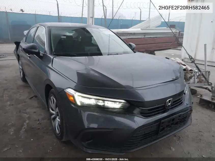 2HGFE2F20RH582465 2024 Honda Civic Lx
