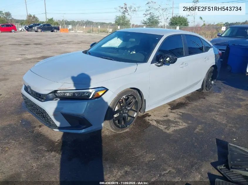 2HGFE2F51RH543734 2024 Honda Civic Sport