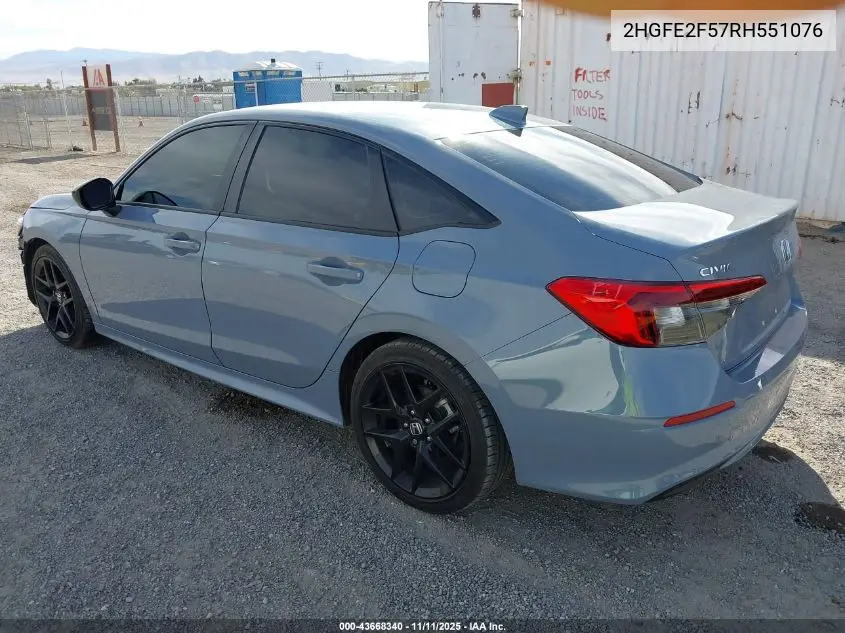 2HGFE2F57RH551076 2024 Honda Civic Sport