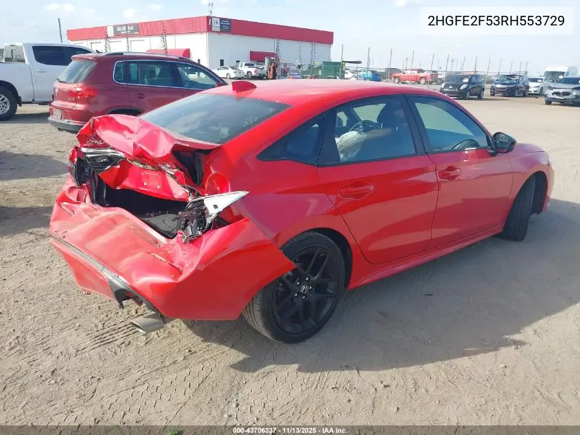 2HGFE2F53RH553729 2024 Honda Civic Sport