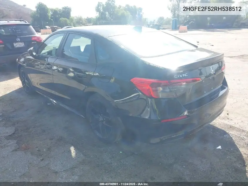 2HGFE2F52RH538512 2024 Honda Civic Sport