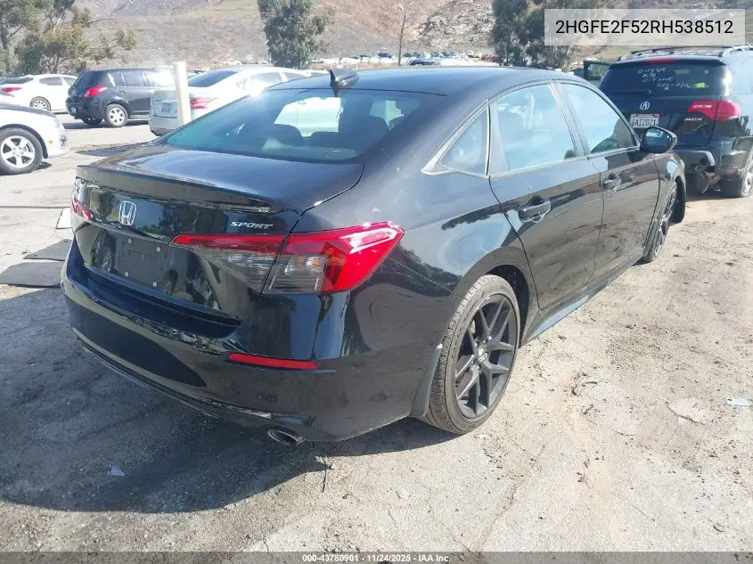 2HGFE2F52RH538512 2024 Honda Civic Sport
