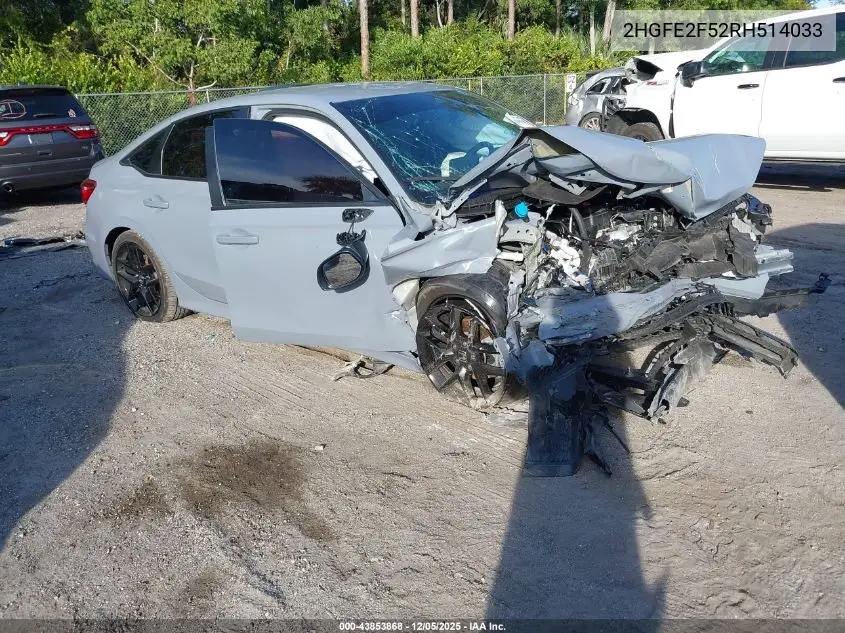2HGFE2F52RH514033 2024 Honda Civic Sport
