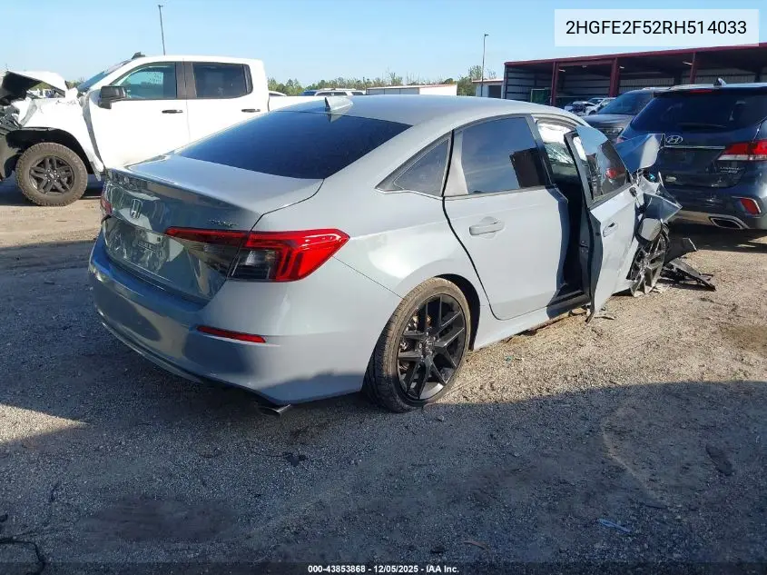 2HGFE2F52RH514033 2024 Honda Civic Sport