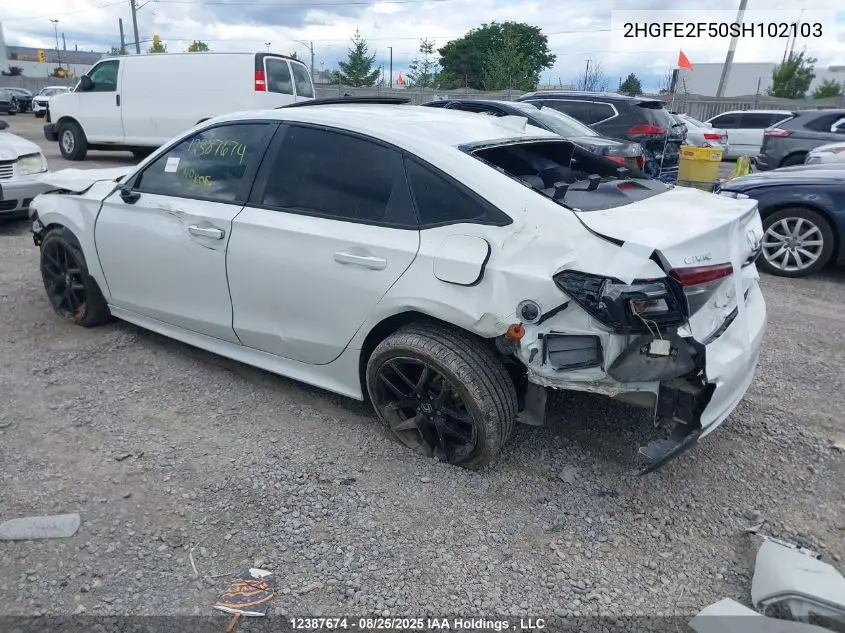 2HGFE2F50SH102103 2025 Honda Civic Sport