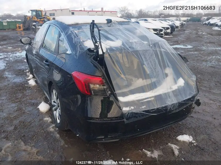 2HGFE2F21SH106683 2025 Honda Civic