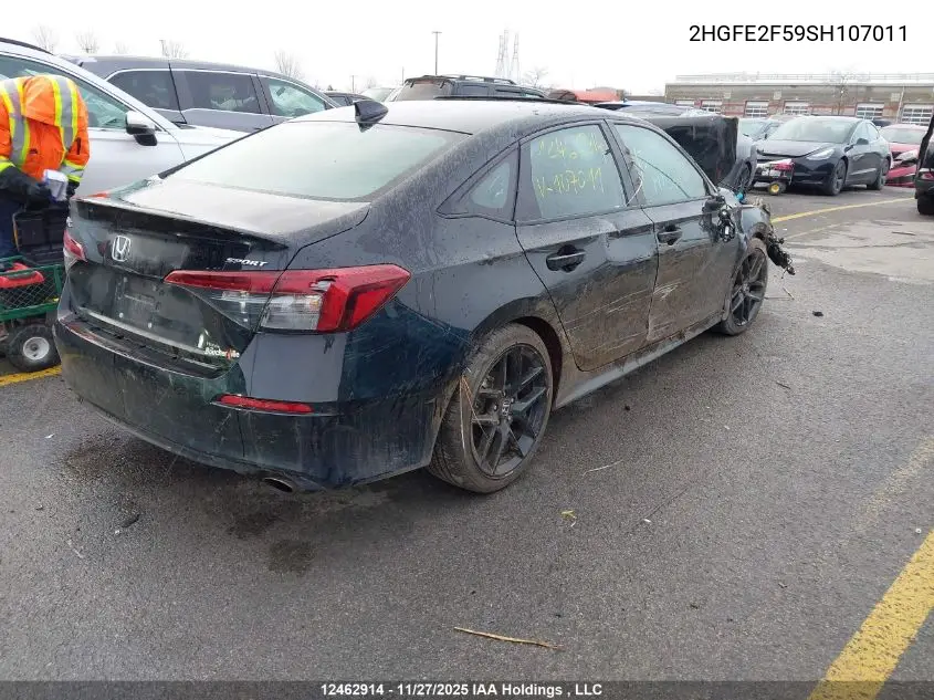 2HGFE2F59SH107011 2025 Honda Civic Sport