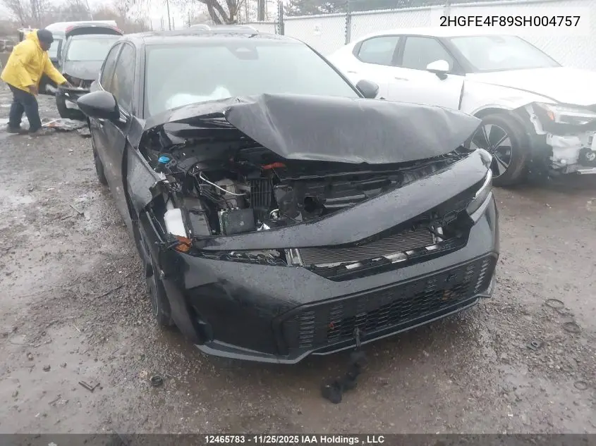 2HGFE4F89SH004757 2025 Honda Civic Hybrid Sport/Sport Touring