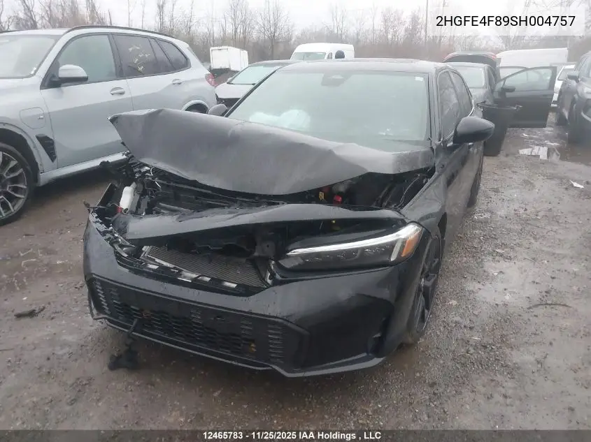 2HGFE4F89SH004757 2025 Honda Civic Hybrid Sport/Sport Touring