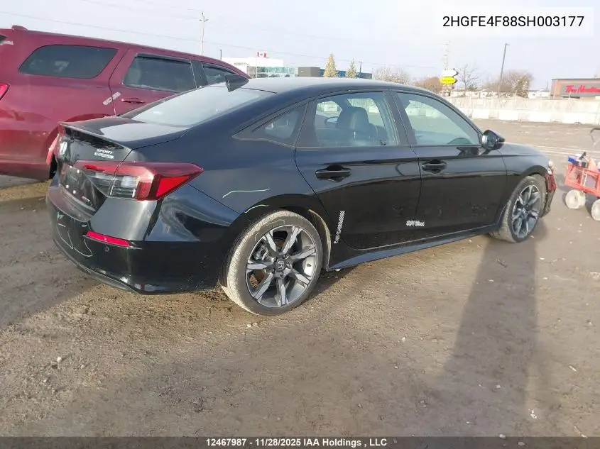 2HGFE4F88SH003177 2025 Honda Civic Hybrid Sport/Sport Touring