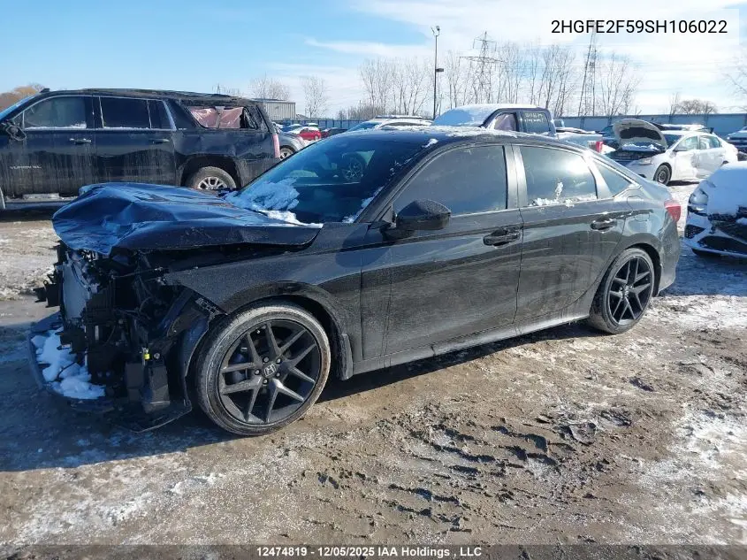 2HGFE2F59SH106022 2025 Honda Civic Sport
