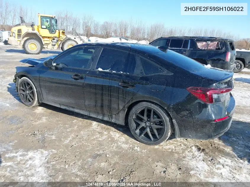 2HGFE2F59SH106022 2025 Honda Civic Sport