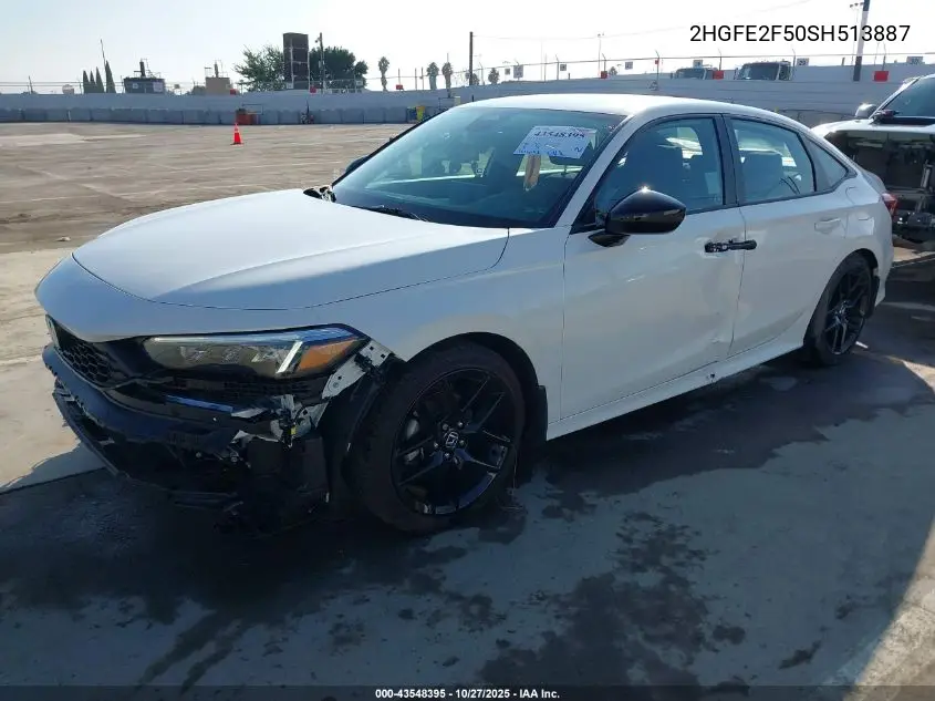 2HGFE2F50SH513887 2025 Honda Civic Sport