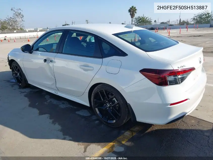 2HGFE2F50SH513887 2025 Honda Civic Sport