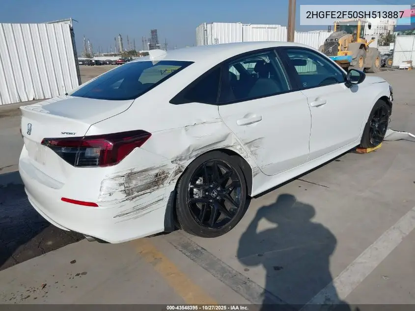 2HGFE2F50SH513887 2025 Honda Civic Sport