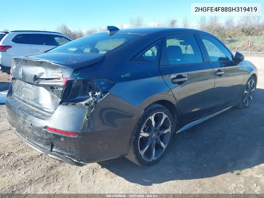 2HGFE4F88SH319419 2025 Honda Civic Hybrid Sport/Sport Touring