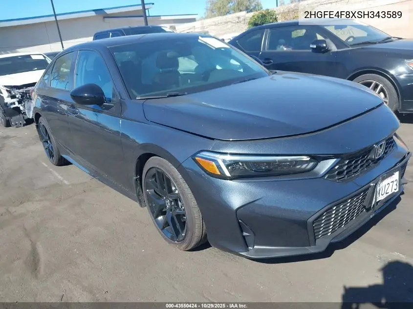 2HGFE4F8XSH343589 2025 Honda Civic Hybrid Sport/Sport Touring