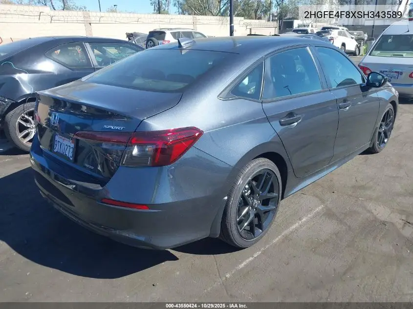 2HGFE4F8XSH343589 2025 Honda Civic Hybrid Sport/Sport Touring