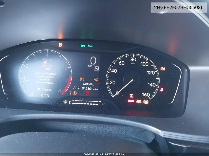 2HGFE2F57SH555036 2025 Honda Civic Sport