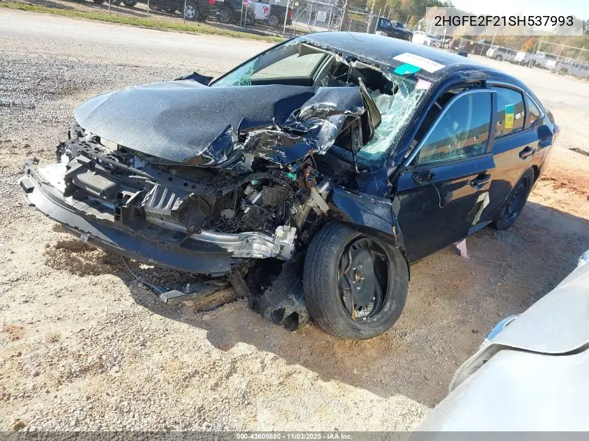 2HGFE2F21SH537993 2025 Honda Civic Lx