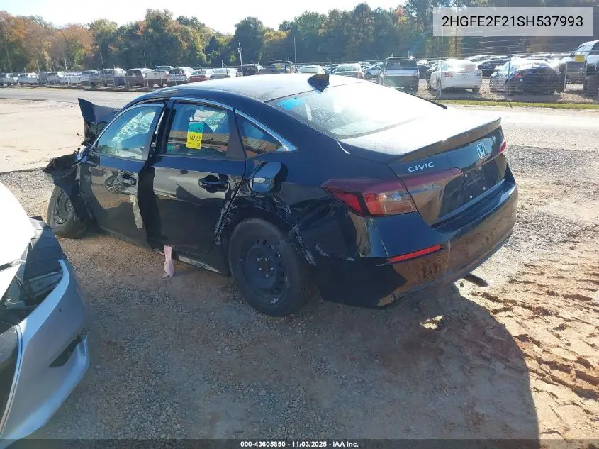 2HGFE2F21SH537993 2025 Honda Civic Lx
