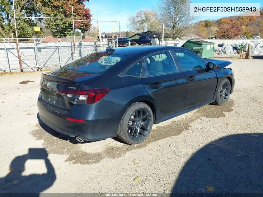 2HGFE2F50SH558943 2025 Honda Civic Sport