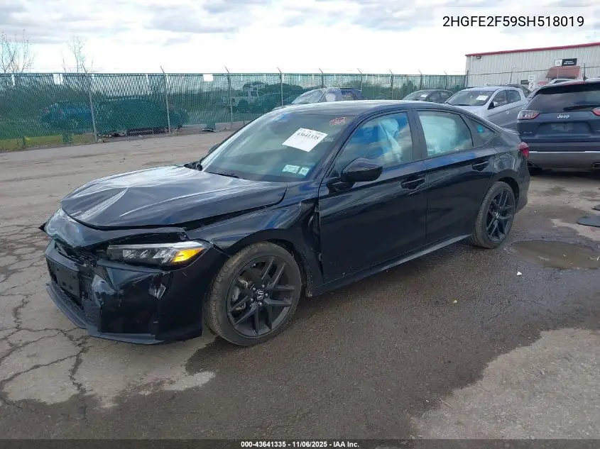 2HGFE2F59SH518019 2025 Honda Civic Sport