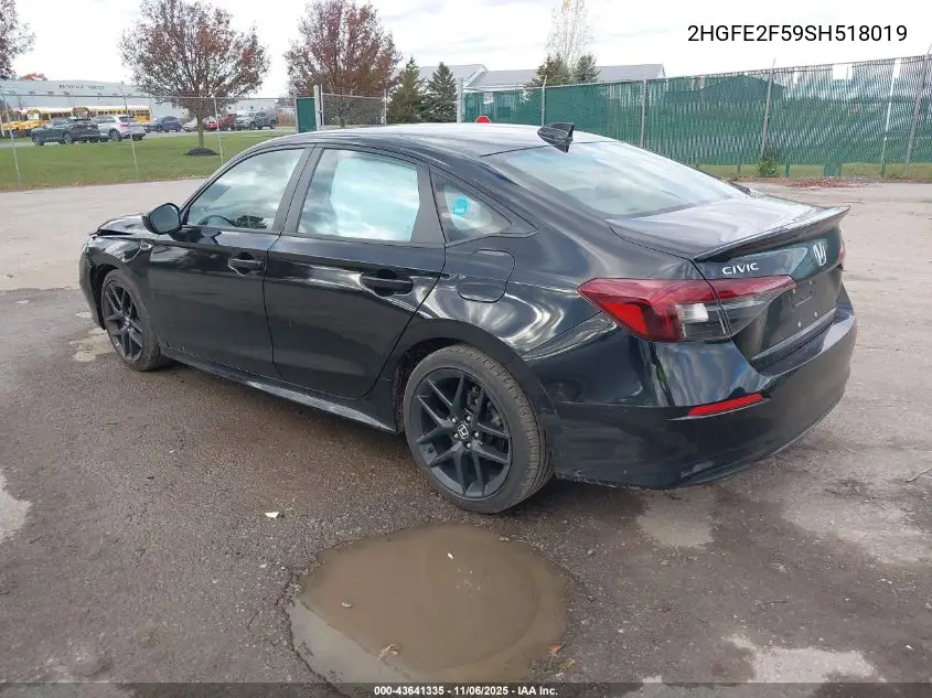 2HGFE2F59SH518019 2025 Honda Civic Sport