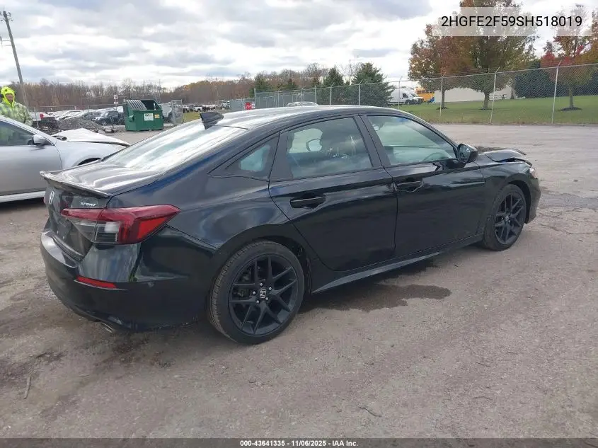 2HGFE2F59SH518019 2025 Honda Civic Sport
