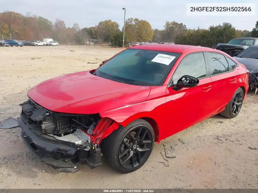 2HGFE2F52SH502566 2025 Honda Civic Sport