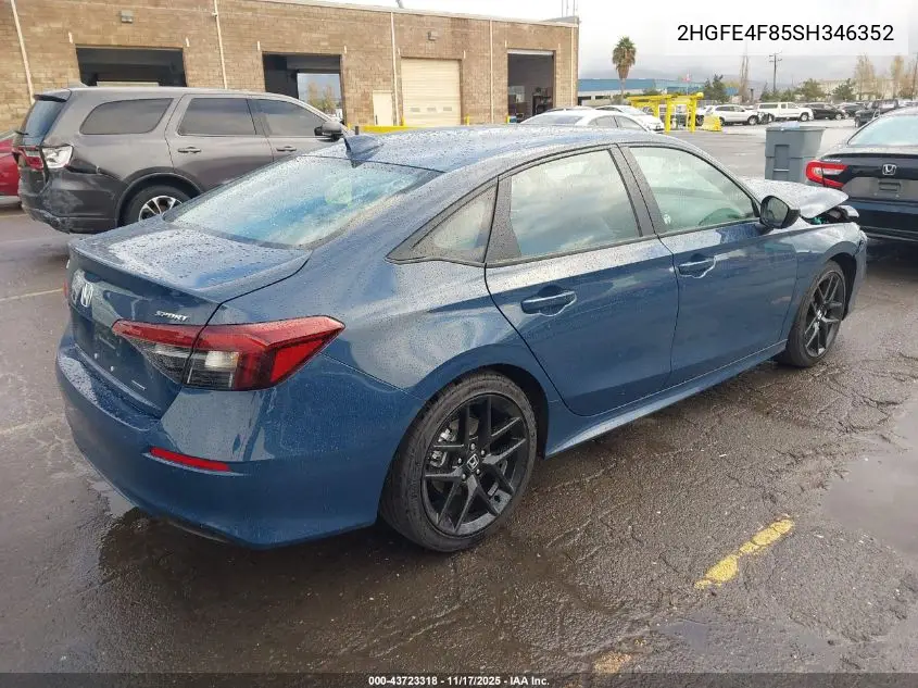 2HGFE4F85SH346352 2025 Honda Civic Hybrid Sport/Sport Touring