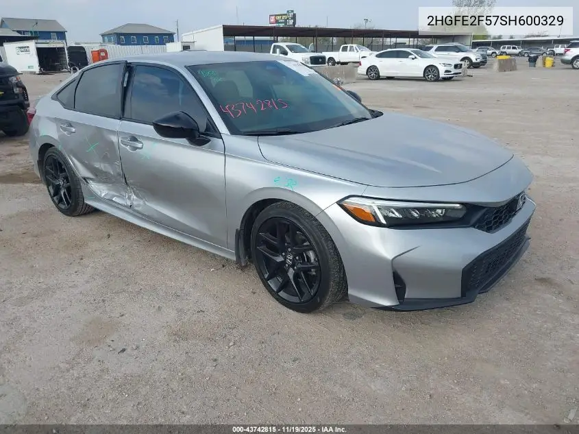 2HGFE2F57SH600329 2025 Honda Civic Sport