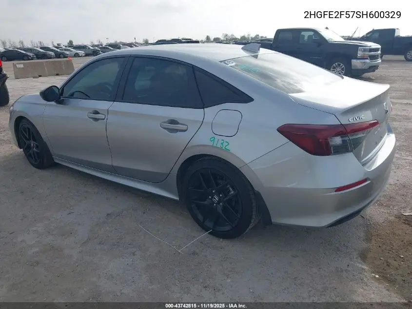 2HGFE2F57SH600329 2025 Honda Civic Sport