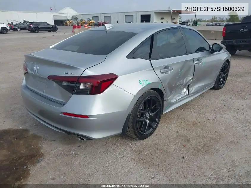 2HGFE2F57SH600329 2025 Honda Civic Sport
