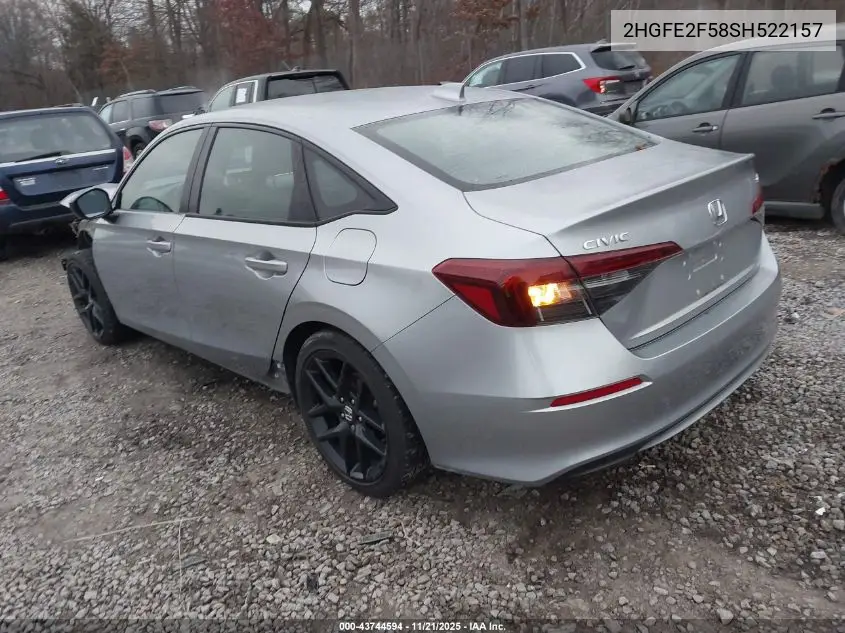 2HGFE2F58SH522157 2025 Honda Civic Sport