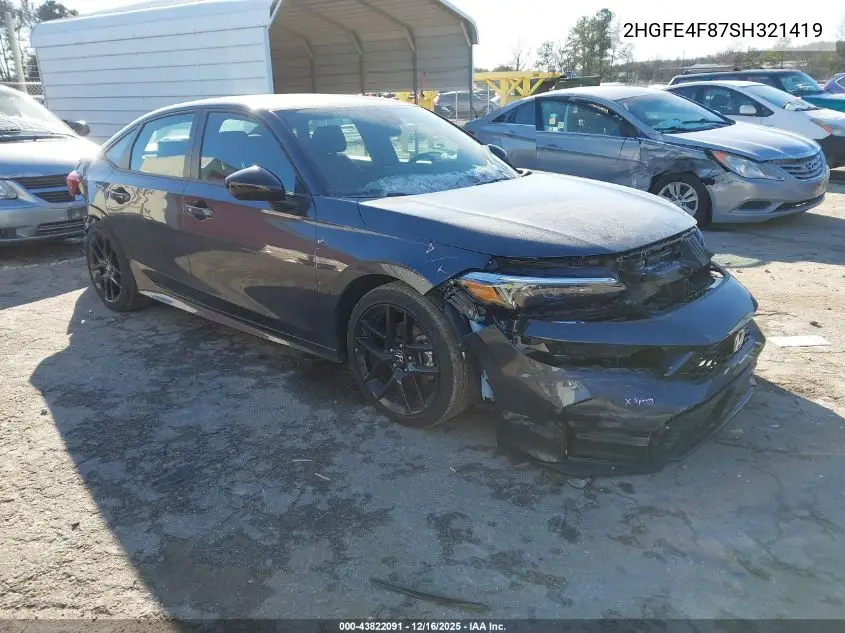 2HGFE4F87SH321419 2025 Honda Civic Hybrid Sport/Sport Touring