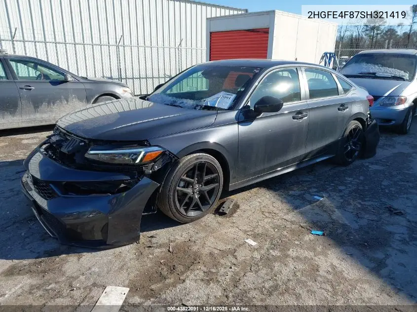 2HGFE4F87SH321419 2025 Honda Civic Hybrid Sport/Sport Touring