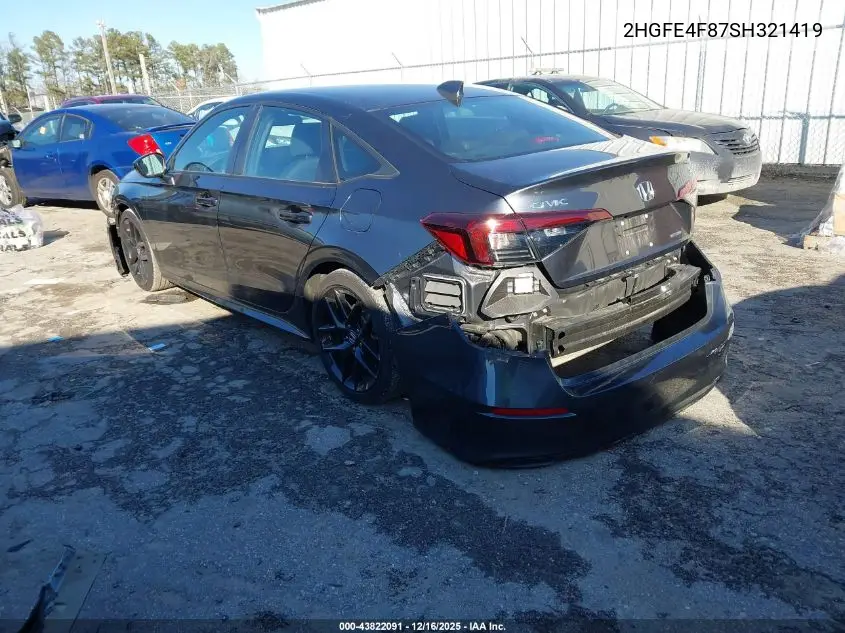 2HGFE4F87SH321419 2025 Honda Civic Hybrid Sport/Sport Touring